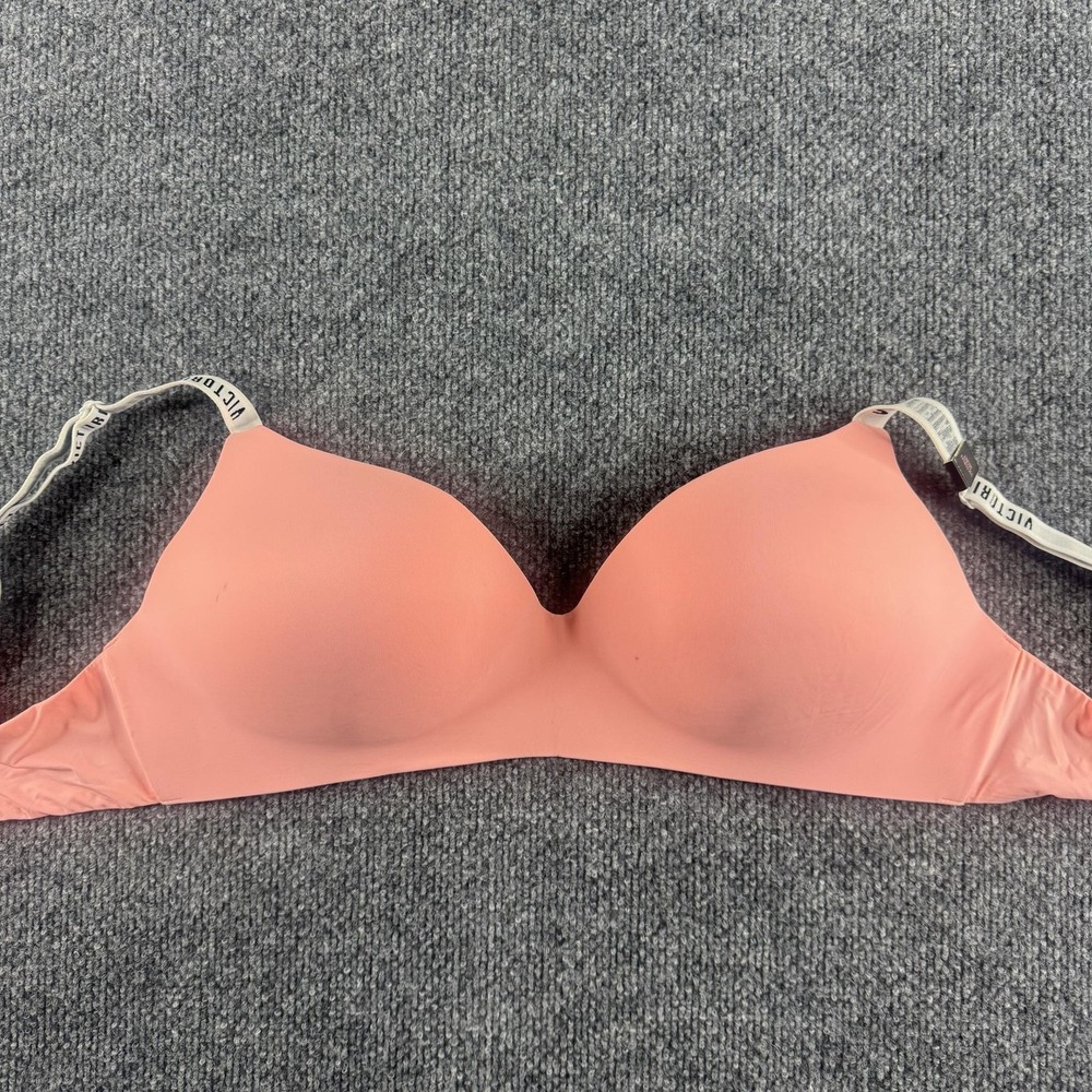 Victoria's Secret T-Shirt Bra Womens 36DD Pink Wireless Lightly Lined Seamless